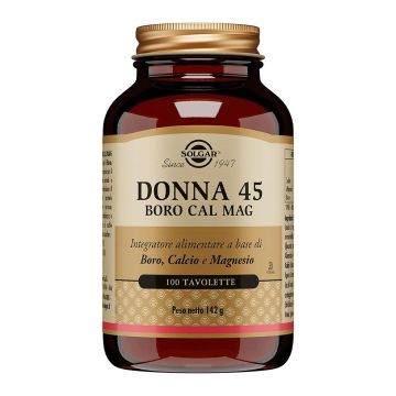 Donna 45 Boro Cal Mag 100 tavolette | Integratore per il benessere femminile | SOLGAR