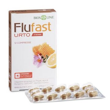 Flufast Urto 12 compresse  | Integratore propoli pompelmo | BIOS LINE