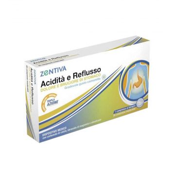 Acidità e reflusso 20 compresse masticabili | Rimedio per lo stomaco | ZENTIVA