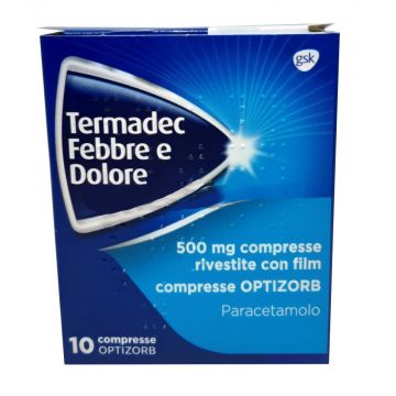 Termadec Febbre e Dolore | Paracetamolo 500 mg 10 compresse Optizorb