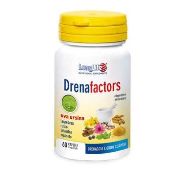 DRENAFACTORS 60 Capsule | Integratore drenaggio liquidi corporei | LONGLIFE