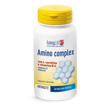 AMINO COMPLEX 60 tav | Integratore di Proteine del Siero del Latte | LONGLIFE