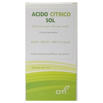 Acido Alfachetoglutarico | Soluzione omeopatica uso orale 20 fiale 2 ml | OTI