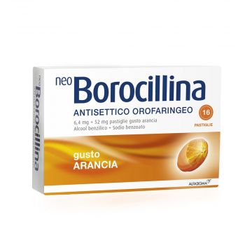 NeoBorocillina Antisettico Orofaringeo Arancia | 16 Pastiglie aroma agrumix