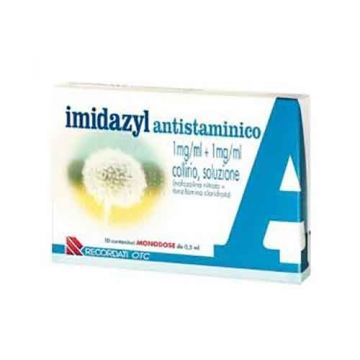 IMIDAZYL Collirio Antistaminico 1 mg/ml + 1  mg/ml | 10 Fiale Monodose da 1 ml