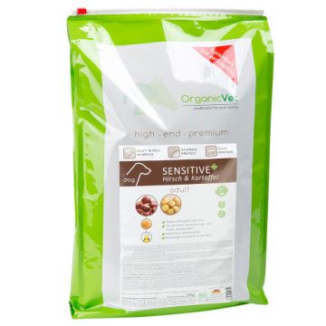 SENSITIVE+ CERVO 10 Kg | Cibo secco cervo e patate per CANI | ORGANIC VET 451103