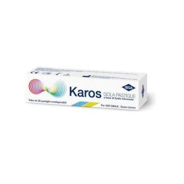 Karos Gola 20 pastiglie | Pastiglie infiammazione gola e cavo orale | IBSA