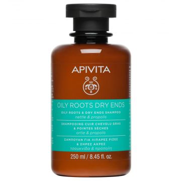 Shampoo Riequilibrante ortica e propoli | Oily Roots & Dry Ends 250 ml | APIVITA Capelli