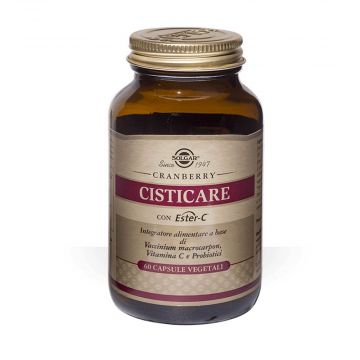 Cisticare 60 cps | Integratore Mirtillo rosso, Probiotici, vitamina C | SOLGAR