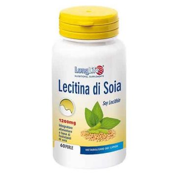 LECITINA SOIA 120 Perle | Integratore Colesterolo | LONGLIFE