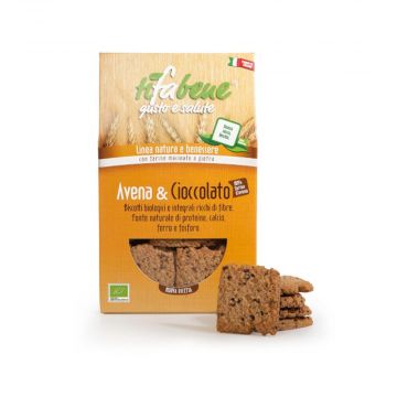 Biscotti avena e cioccolato 250 g | Biscotti BIO senza uova e lievito | TIFABENE