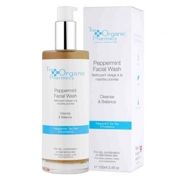 Peppermint Facial Wash 100 ml | Detergente viso menta piperita pelli miste e grasse | THE ORGANIC PHARMACY