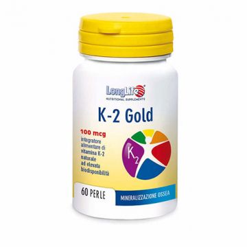 K2 GOLD 60 Perle | Integratore di Vitamina K2 | LONGLIFE