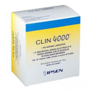 CLIN 4000 30 Bustine 10 g | Lassativo a base di Macrogol | AKKADEAS PHARMA