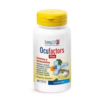 OCUFACTORS PLUS  60 Tavolette | Integratore di Luteina e Zeaxantina | LONGLIFE