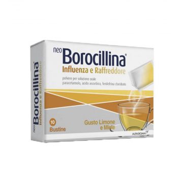NeoBorocillina Influenza e Raffreddore | 10 Bustine al gusto miele limone