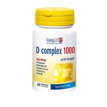 D Complex 1000 60 cpr | Integratore con vitamina D3 e K2 | LONGLIFE