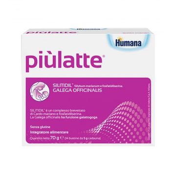 PIÙ LATTE 14 Buste | Integratore per l'allattamento | HUMANA