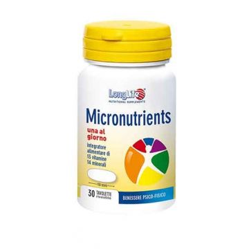 MICRONUTRIENTS  30 Tavolette | Integratore Multivitaminico Minerale | LONGLIFE