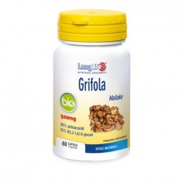 GRIFOLA Maitake 60 Capsule | Integratore per il Controllo del Peso | LONGLIFE - Funghi Bio