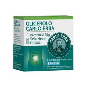 CARLO ERBA  2,25 g BAMBINI | 6 Contenitori Monodose Microclismi Glicerolo