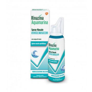 Aquamarina Isotonica | Spray nasale 100 ml - Nebulizzazione delicata | RINAZINA