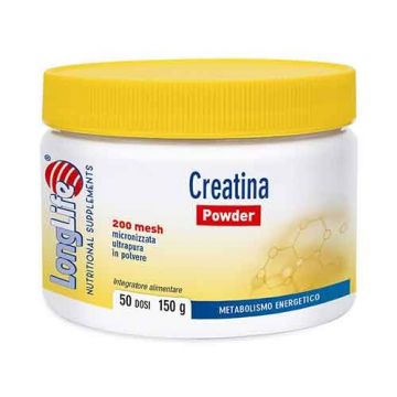 CREATINA POWDER 150 gr 50 dosi | Integratore Creatina Micronizzata in Polvere | LONGLIFE