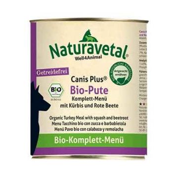 BIO PUTE | Tacchino, zucca e barbabietola 800 g cod.2451 | NATURAVETAL - Canis Plus