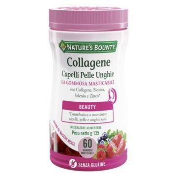 Collagene 60 gommose | Integratore masticabile capelli pelle unghie | NATURE'S BOUNTY