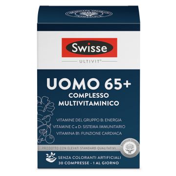 Multivitaminico UOMO 65+ 30 Cpr | Integratore vitamine| SWISSE