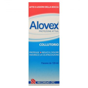 Alovex Colluttorio 120 ml | Rimedio per Afte e Lesioni Gengivali | ALOVEX Protezione