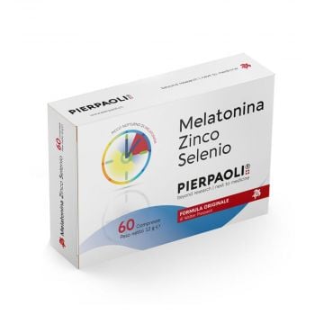 MELATONINA ZINCO SELENIO 60 Compresse | Integratore Formula Originale 1 Mg | PIERPAOLI