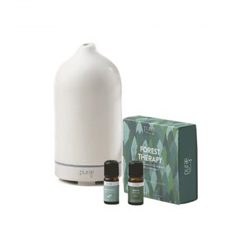 FOREST THERAPY EUCALIPTO E ABETE | Diffusore ceramica con 2 oli essenziali | PURAE