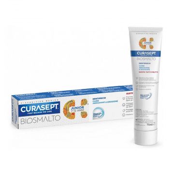 Biosmalto Junior 75 ml | Dentifricio carie abrasione e erosione | CURASEPT