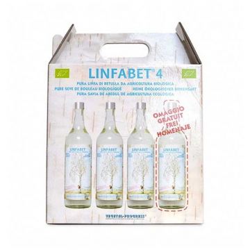 LINFABET 4 x 700 ml | Linfa di Betulla contro Ritenzione Idrica | VEGETAL PROGRESS