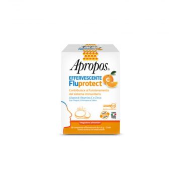 Fluprotec Effervescente C 20 compresse effervescenti | Integratore per raffreddore | APROPOS