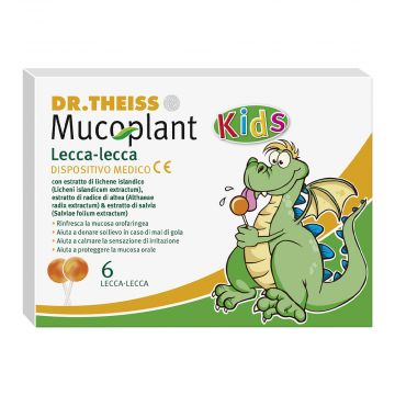 Mucoplant Lecca Gola 6 pz | Lecca lecca per il mal di gola bambini | DR. THEISS