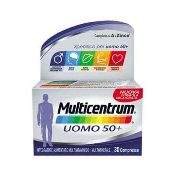 UOMO 50+ 30 cps | Integratore multivitaminico uomo | MULTICENTRUM