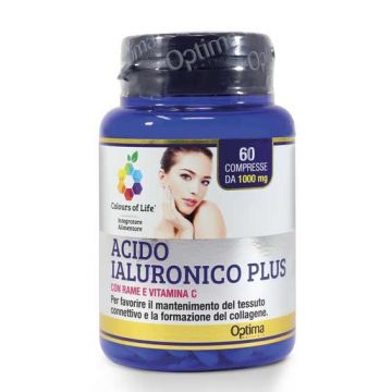 ACIDO IALURONICO PLUS 60 Cpr | Integratore Pelle | OPTIMA NATURALS Colours of Life