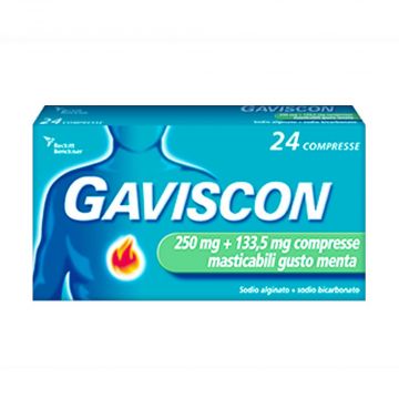 GAVISCON 250 mg + 133,5 mg | 24 Compresse Masticabili Menta