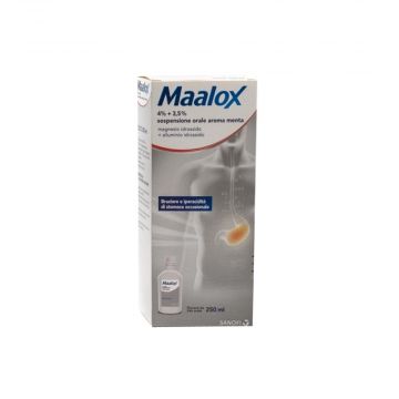 MAALOX Sciroppo | Sospensione orale 250 ml - Aroma menta