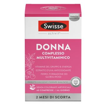 Multivitaminico Donna 60cpr | Integratore vitamine e minerali donna | SWISSE