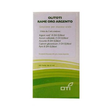 OLITOTI Rame Oro Argento | Soluzione omeopatica 20 fiale da 2 ml | OTI