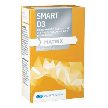 Smart d3 MATRIX Gocce | Vitamina D3 e Immunofos 15 ml | SMARTFARMA