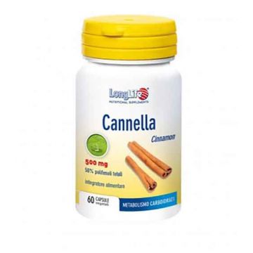 CANNELLA 60 cps | Integratore per il Metabolismo dei Carboidrati | LONGLIFE