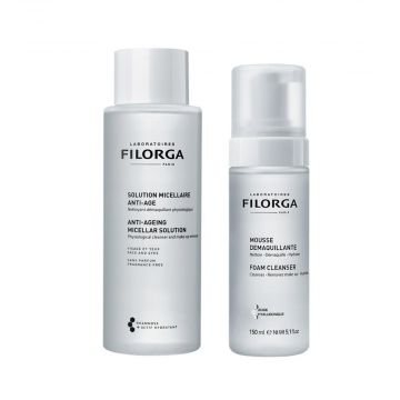 CLEANSERS demaquillage 2 pezzi | Acqua micellare + mousse detergente | FILORGA