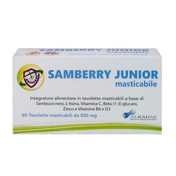 SAMBERRY Masticabile 60 Tavolette | Integratore Difese Organismo Junior | ALKADAE