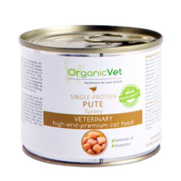 PUTE 200 g | Cibo monoproteico tacchino per GATTI | ORGANIC VET