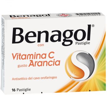 BENAGOL con Vitamina C | 16 Pastiglie gusto arancia