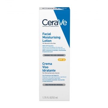 Crema Viso Idratante SPF25 | Crema ai ceramidi con protezione raggi UV | CERAVE